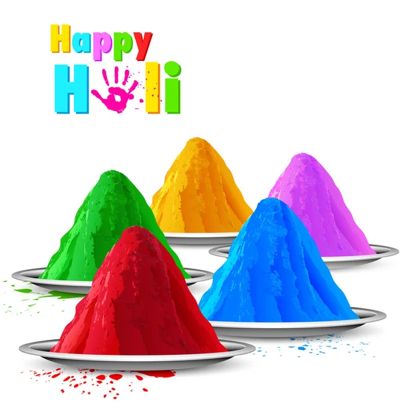 Színes happy holi — Stock Vector