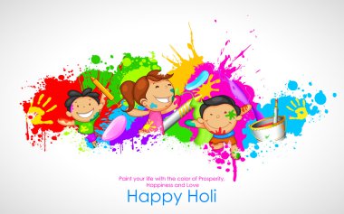 Holi oynayan çocuklar