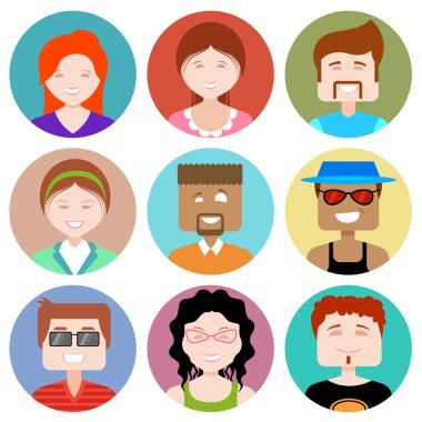 Flat Design People Icon clipart