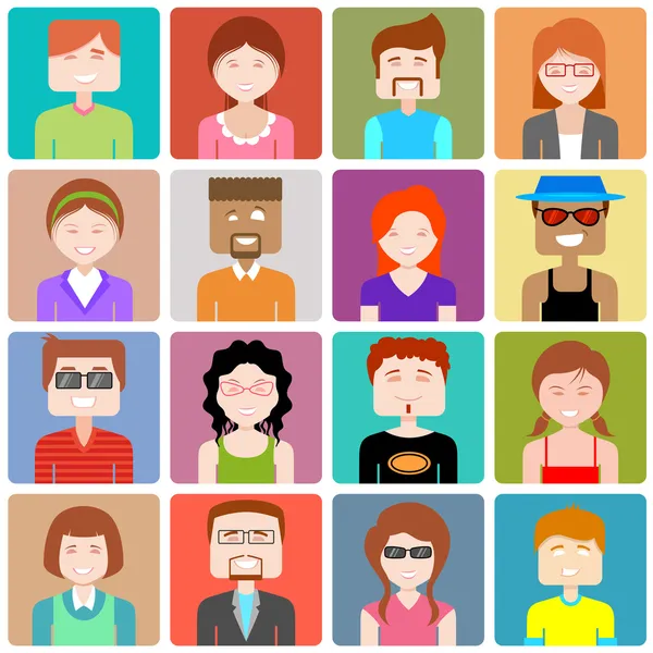 Flat Design People Icon — Stock Vector