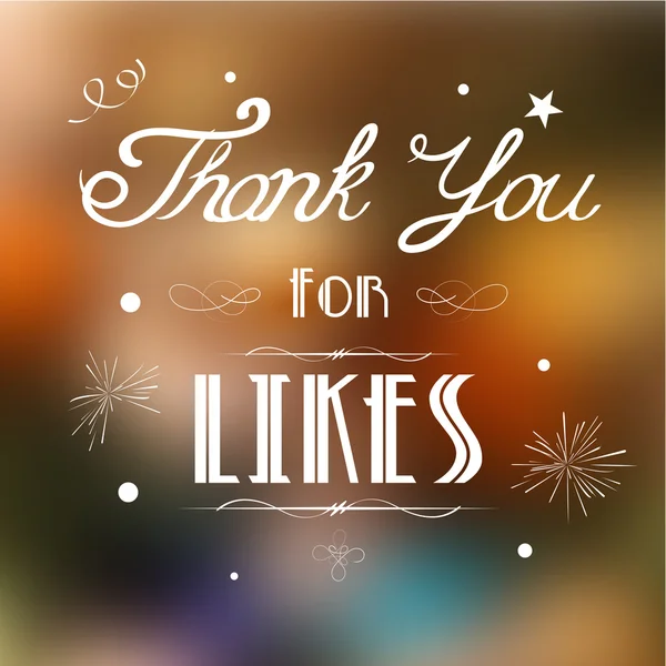 Thank you for Likes — Stock Vector