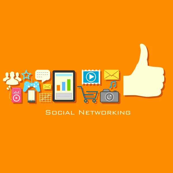 Sociale media — Stockvector