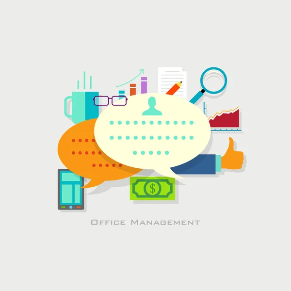 Büromanagement — Stockvektor