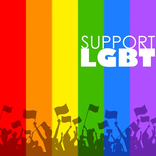 LGBT ondersteuning — Stockvector