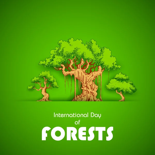 森林の国際デー — ストックベクタ