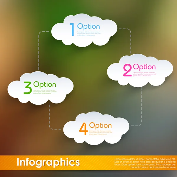 Infografías de computación en nube — Vector de stock