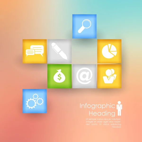 Iş infographics grafik — Stok Vektör