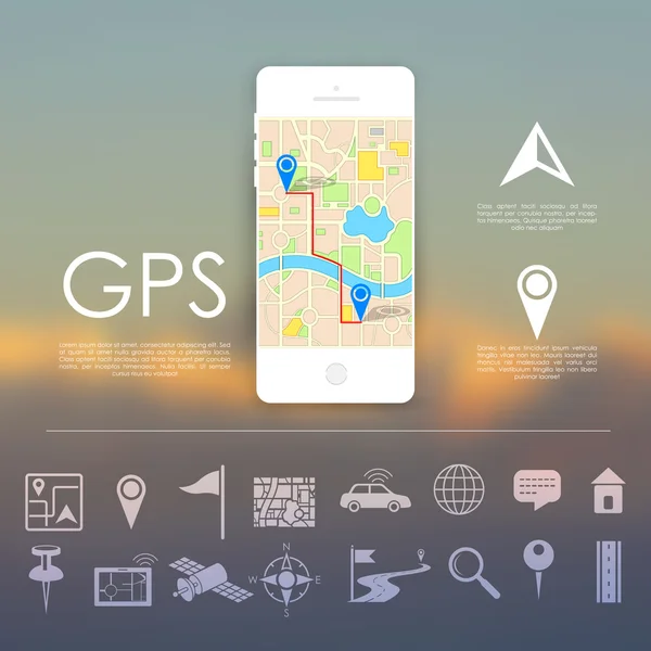 GPS Navigation Concept Royalty Free Stock Vectors