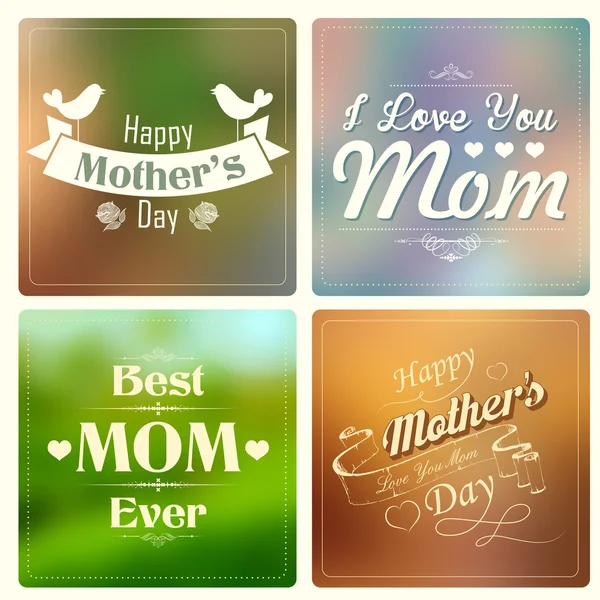 Happy Mothers kartu Hari - Stok Vektor