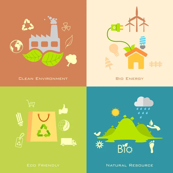 Ecologisch concept — Stockvector