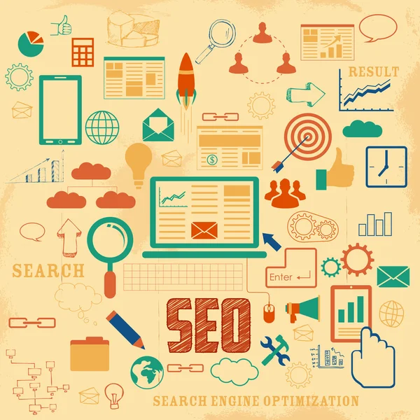 Concepto SEO — Vector de stock