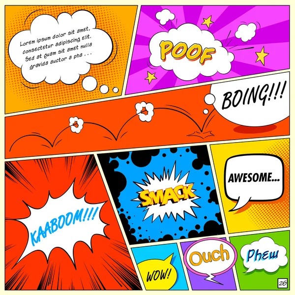 Comic Speech Bubble — Stock Vector