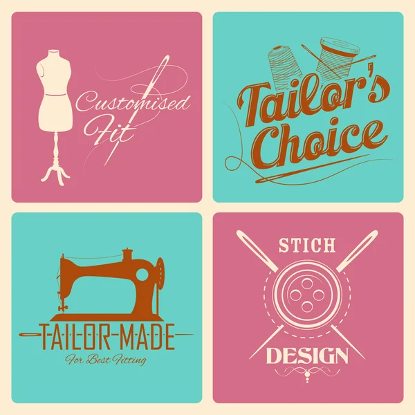 Vintage style label for tailor emblem Royalty Free Stock Vectors