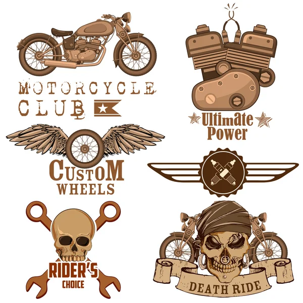 Мотоцикл елемент дизайну — стоковий вектор