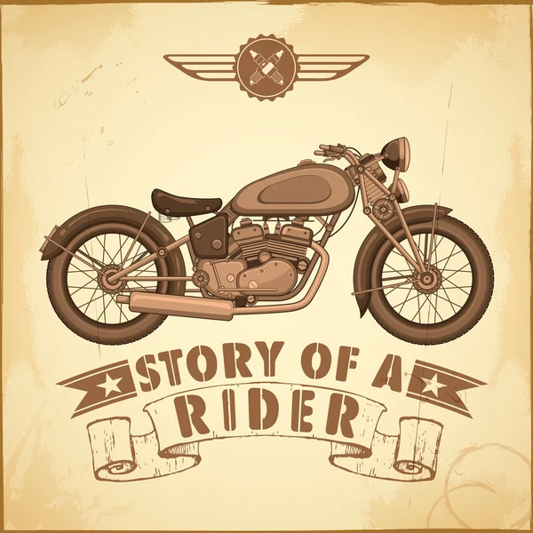 Moto Vintage — Image vectorielle