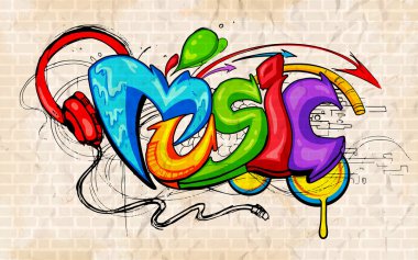 grafiti tarzı müzik arka plan
