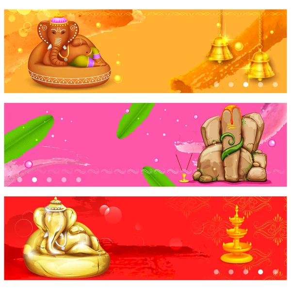 Banner for Ganesh Chaturthi — Stock Vector