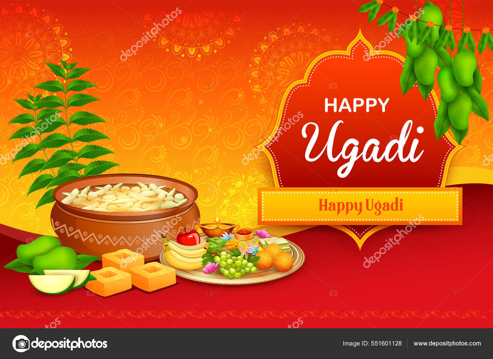 Kannada new year Vector Art Stock Images | Depositphotos