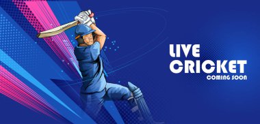 Kriket şampiyonası sporu yapan vurucu oyuncu çizimi