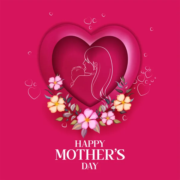 Happy Mother s Day greetings card abstract background — Stok Vektör