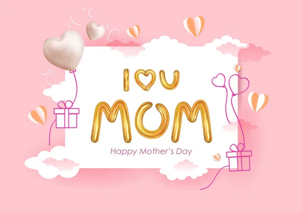 Happy Mother s Day greetings card abstract background — стоковый вектор