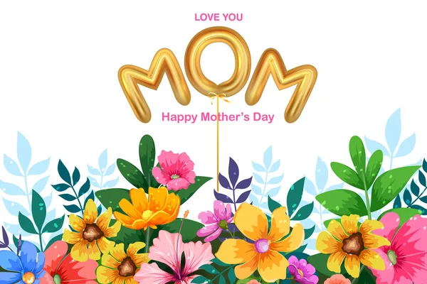 Happy Mother s Day greetings card abstract background — Vetor de Stock