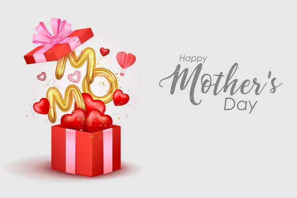 Happy Mother s Day greetings card abstract background — Stok Vektör