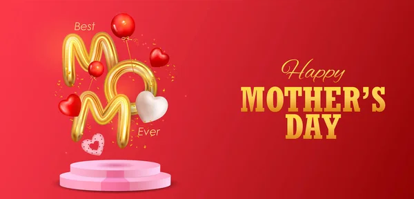 Happy Mother s Day greetings card abstract background — Stockový vektor