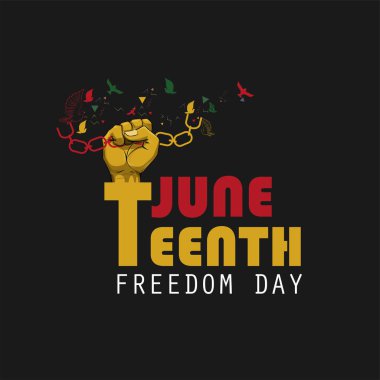 Haziran Bağımsızlık Günü 'nün arka planının bir gösterimi. Ayrıca Siyah Bağımsızlık Günü olarak da bilinir. ABD' de federal bir bayramdır.