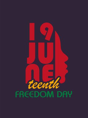 Haziran Bağımsızlık Günü 'nün arka planının bir gösterimi. Ayrıca Siyah Bağımsızlık Günü olarak da bilinir. ABD' de federal bir bayramdır.