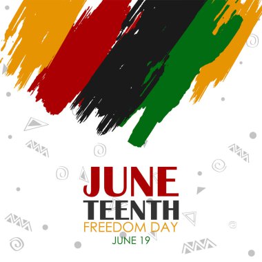 Haziran Bağımsızlık Günü 'nün arka planının bir gösterimi. Ayrıca Siyah Bağımsızlık Günü olarak da bilinir. ABD' de federal bir bayramdır.