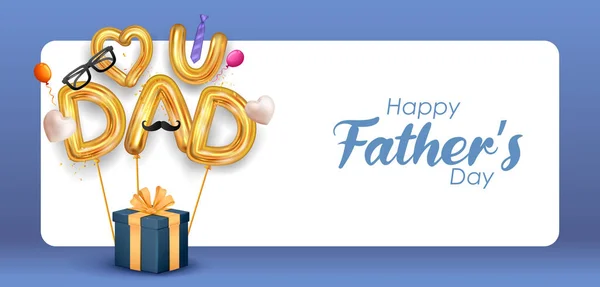 Illustratie Van Vakantie Begroetingen Achtergrond Voor Happy Father Day — Stockvector