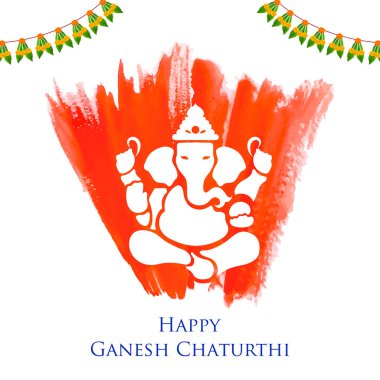 Ganesh Chaturthi festivali için Ganpati arka planının çizimi