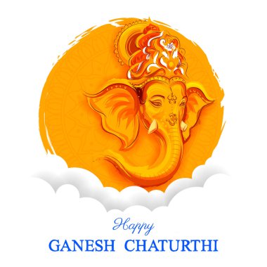Ganesh Chaturthi festivali için Ganpati arka planının çizimi