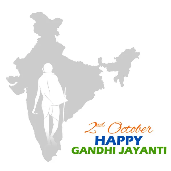 Illustration Origine Indienne Avec Nation Hero Freedom Fighter Mahatma Gandhi — Image vectorielle