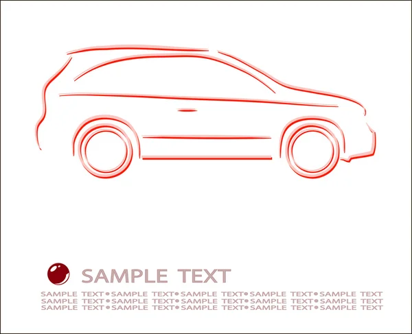 Contour of a sports car — Stock Vector