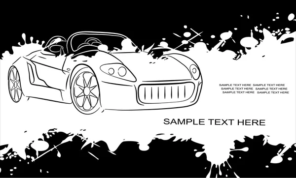 Contornos abstractos de carreras de coches en el fondo grunge — Archivo Imágenes Vectoriales