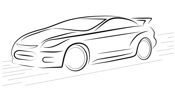 Contour d'une voiture de sport — Image vectorielle