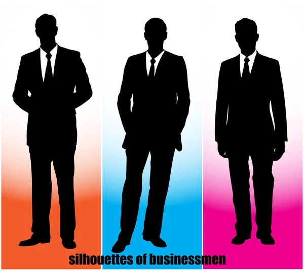 Silhouettes of businessmen — Stock Vector