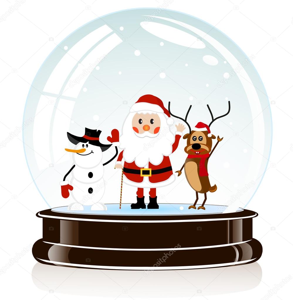 Sphere with Santa Claus
