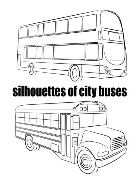 Silueta de autobús — Archivo Imágenes Vectoriales