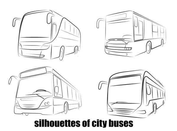 Bus silhouette Stock Vector