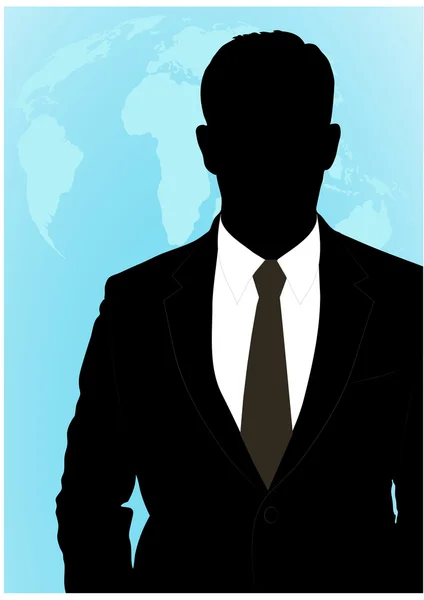 Silhouette of the businessman on an abstract background — Stock Vector