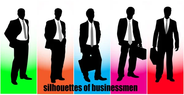 Silhouettes d'hommes d'affaires — Image vectorielle
