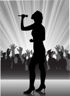mikrofon, şarkıcı