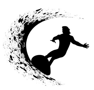 sörfçü Silhouettes