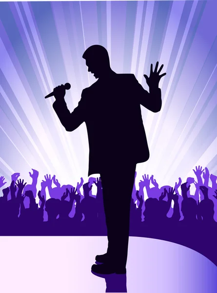 Soloists before public — Stock Vector