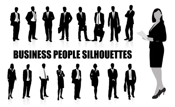 Silhouettes hommes d'affaires — Image vectorielle
