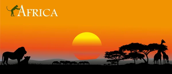 Afrikansk savann — Stock vektor