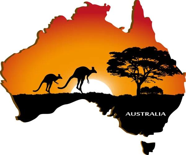 Continente australiano — Archivo Imágenes Vectoriales
